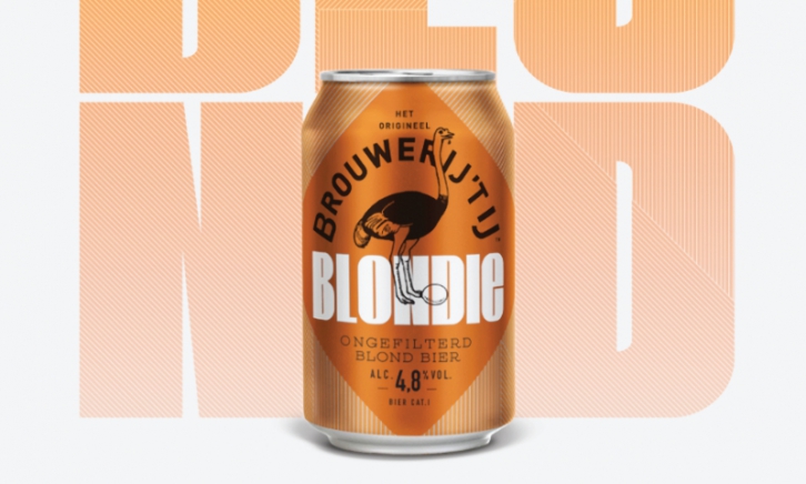 Blondie op blik van Brouwerij 't IJ